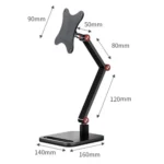 Portable Vesa Monitor Stand Height Adjustable Swivel Desk Mount For 17-Inch Screens - Image 7