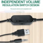 T-WOLF S3 USB/3.5mm Desktop Speakers For Phone / PC / Laptop Dual Diaphragm Subwoofer Sound System - Image 5