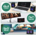 T-WOLF S3 USB/3.5mm Desktop Speakers For Phone / PC / Laptop Dual Diaphragm Subwoofer Sound System - Image 7