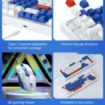 T-WOLF  TF610 USB-C/Type-C Wired 98 Keys Keyboard and Mouse Combo Dual-Tone Keycaps Gaming Set - Image 8