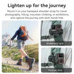 aMagisn 360-degree Rotation Ball Head Backpack Clip for Camera & Smartphone - Image 3