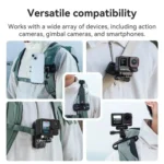aMagisn 360-degree Rotation Ball Head Backpack Clip for Camera & Smartphone - Image 9