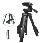 YUNTENG VCT-608 Adjustable Camera Tripod 11.8-25.4 Inch With 360 Degree Rotating 3-Way Pan Head & Gravity Hook