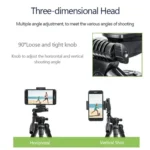 YUNTENG VCT-608 Adjustable Camera Tripod 11.8-25.4 Inch With 360 Degree Rotating 3-Way Pan Head & Gravity Hook - Image 6