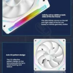 4RS 12cm Computer  Case Fan with Infinity Mirror ARGB Thermal Control & Ultra Quiet Cooling - Image 4