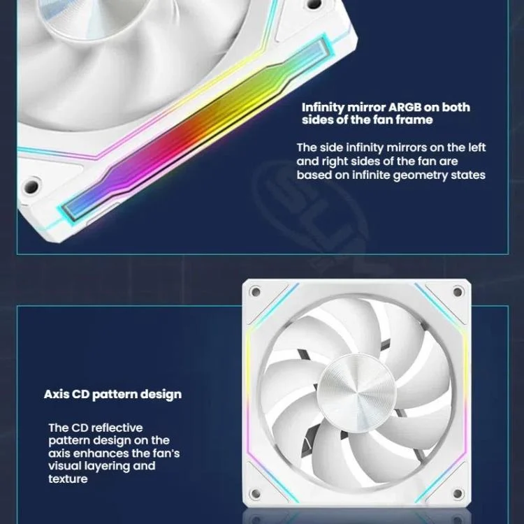 TBD06059078_B3.webp 4RS 12cm Computer  Case Fan with Infinity Mirror ARGB Thermal Control & Ultra Quiet Cooling - Image 4