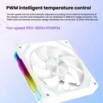 4RS 12cm Computer  Case Fan with Infinity Mirror ARGB Thermal Control & Ultra Quiet Cooling - Image 6