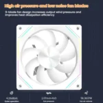 4RS 12cm Computer  Case Fan with Infinity Mirror ARGB Thermal Control & Ultra Quiet Cooling - Image 7