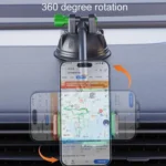 Extended Bendable Hose Car Phone Holder Windshield Dashboard Large Suction Cup Navigation Bracket - Image 12