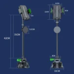 Extended Bendable Hose Car Phone Holder Windshield Dashboard Large Suction Cup Navigation Bracket - Image 3