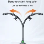 Extended Bendable Hose Car Phone Holder Windshield Dashboard Large Suction Cup Navigation Bracket - Image 5