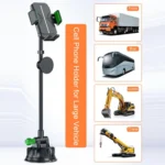 Extended Bendable Hose Car Phone Holder Windshield Dashboard Large Suction Cup Navigation Bracket - Image 6
