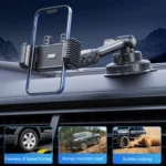 Car Powerful Suction Cup Cell Phone Holder Front Glass Navigation Mount - Image 9