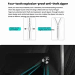 Men Business Anti-Theft Laptop Backpack With USB Charging Port, Reflective Strips & TSA Lock - Image 9