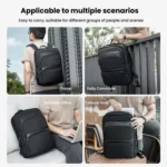 Men Expandable Waterproof Lightweight Laptop Backpack With Floating Zipper - Image 5