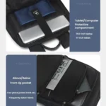 Men Expandable Waterproof Lightweight Laptop Backpack With Floating Zipper - Image 7