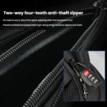 Men Anti-Theft Laptop Backpack with USB Charging Port, Headphone Hole & Comfort Shoulder Straps for Travel, Work Commute - Image 6