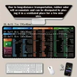 Keyboard Shortcut Desk Mat Mouse Pad Non-Slip Office Desk Pad With Computer Commands - Image 5