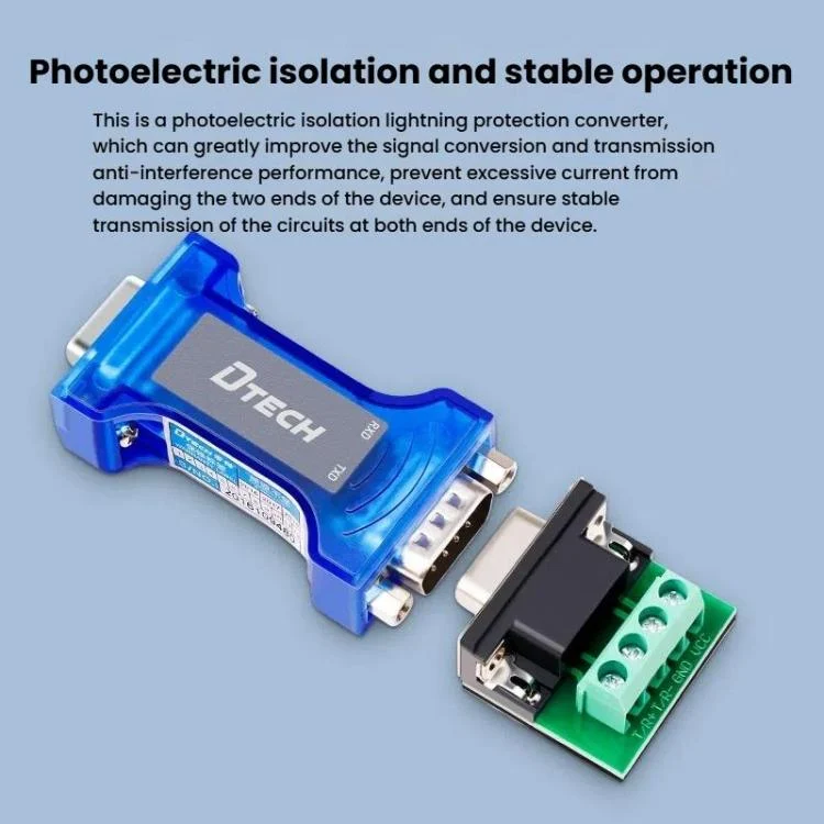 TBD06059658_4.webp DTECH RS232 To RS485 Bi-Directional Converter With Surge & Transient Protection - Opto-Isolated Passive Interface - Image 5