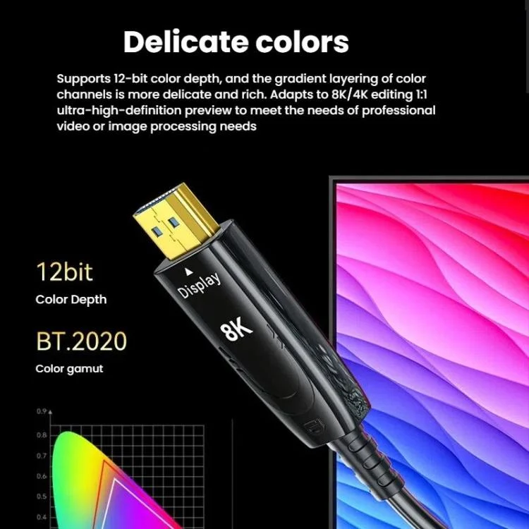 TBD06059662_B6.webp DTECH DT-HF8005 8K 60Hz HDMI 2.1 Fiber Optic Cable Dolby Atmos, EARC For PS5, Xbox, Home Theater, Gaming Monitor - Image 7
