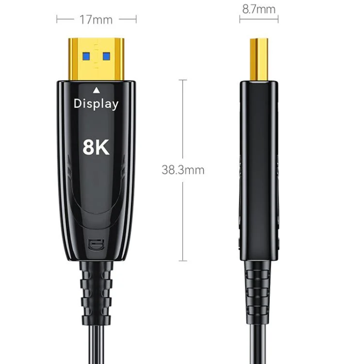 TBD06059662_B9.webp DTECH DT-HF8005 8K 60Hz HDMI 2.1 Fiber Optic Cable Dolby Atmos, EARC For PS5, Xbox, Home Theater, Gaming Monitor - Image 10