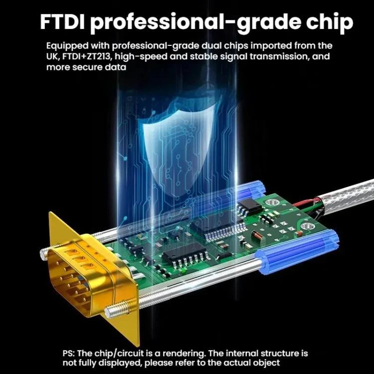 TBD06059673_B2.webp DTECH  DT-5011 USB 2.0 to RS232 Serial Adapter Cable, FT232 & ZT213 Dual-Chip with LED Indicator - Image 3