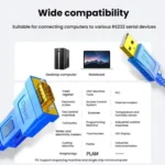 DTECH  DT-5011 USB 2.0 to RS232 Serial Adapter Cable, FT232 & ZT213 Dual-Chip with LED Indicator - Image 9
