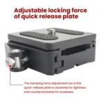 P50 Camera Quick Release Clamp & Plate Kit with 3/8 Inch Thread Thread For Stabilizers, Tripods, Monopods, Sliders - Image 4