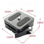 P50 Camera Quick Release Clamp & Plate Kit with 3/8 Inch Thread Thread For Stabilizers, Tripods, Monopods, Sliders - Image 7