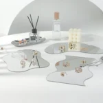 Acrylic Mirror Reflective Tray Display Jewelry Photo Props Photography Background Decoration - Image 4