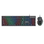 Floating Keycaps Rainbow Backlight Wired Keyboard Mouse Set