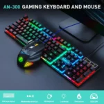 Floating Keycaps Rainbow Backlight Wired Keyboard Mouse Set - Image 2