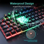 Floating Keycaps Rainbow Backlight Wired Keyboard Mouse Set - Image 6