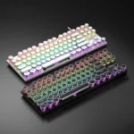 iMICE GK-800 87 Keys USB Wired RGB Round Keycap Mechanical Keyboard - Image 2