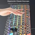 iMICE GK-800 87 Keys USB Wired RGB Round Keycap Mechanical Keyboard - Image 4