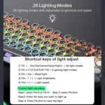 iMICE GK-800 87 Keys USB Wired RGB Round Keycap Mechanical Keyboard - Image 5