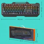 USB Wired RGB Mechanical Metal Gaming Keyboard - Image 7