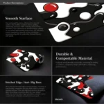 Abstract Fluid Color Blending Mouse Pad Non-Slip Rubber Desk Mat For Office, Gaming - Image 4