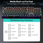 USB Wired RGB Mechanical Metal Gaming Keyboard - Image 5