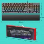 USB Wired RGB Mechanical Metal Gaming Keyboard - Image 6