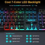 Wired Hovering Illuminated Gaming Keyboard Mouse Headset Set - Image 9