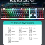 iMICE AN-350 Suspended Keycaps Mechanical Feeling Glowing Wired Gaming Keyboard and Mouse Set - Image 5