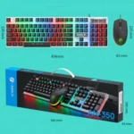 iMICE AN-350 Suspended Keycaps Mechanical Feeling Glowing Wired Gaming Keyboard and Mouse Set - Image 8