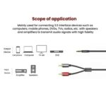 VEGGIEG 3.5mm 3.5 To 2RCA Audio Cable Cell Phone Computer Speaker Connection Cable - Image 6