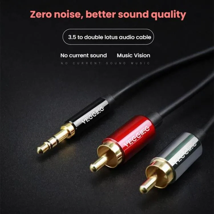 TBD06060000_B7.webp VEGGIEG 3.5mm 3.5 To 2RCA Audio Cable Cell Phone Computer Speaker Connection Cable - Image 8