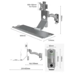 Monitor Bracket Industrial Equipment Cabinet Wall Mount All-In-One Stand Mouse Keyboard Bracket - Image 3
