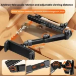 Telescopic Car Rear Pillow Phone Tablet Holder 2-Section Folding Headrest Bracket - Image 3