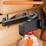 Telescopic Car Rear Pillow Phone Tablet Holder 2-Section Folding Headrest Bracket - Image 5