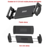 Telescopic Car Rear Pillow Phone Tablet Holder 2-Section Folding Headrest Bracket - Image 6