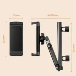 Telescopic Car Rear Pillow Phone Tablet Holder 2-Section Folding Headrest Bracket - Image 7